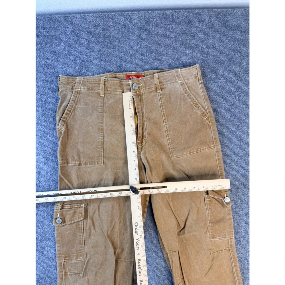 Dickies Cargo Pants 15/32 Mens 34x31 Brown Canvas Workwear Tactical Streetwear
